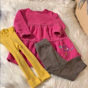 Hannah Andersson Dress and Leggings Bundle